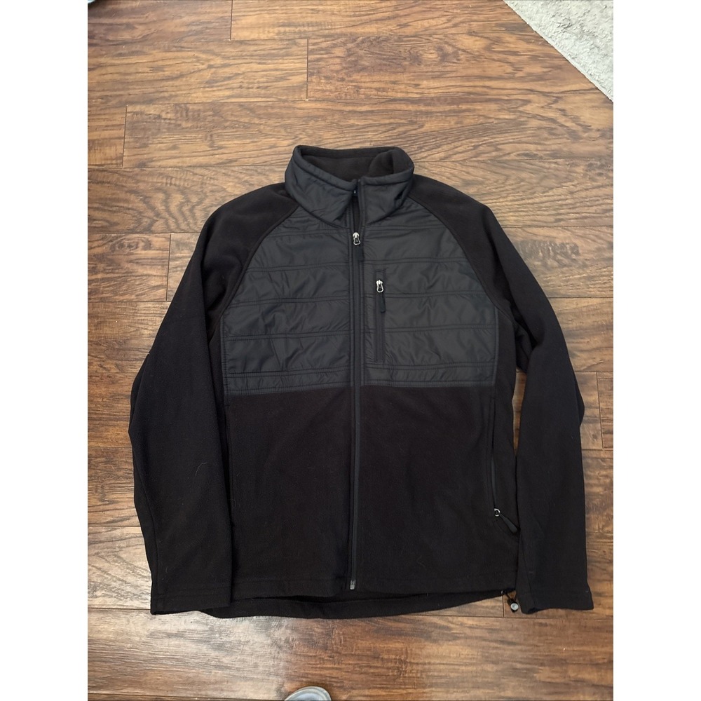 Men's PGA Tour Black Full Zip Jacket W Fleece Lining Size XL golf fall